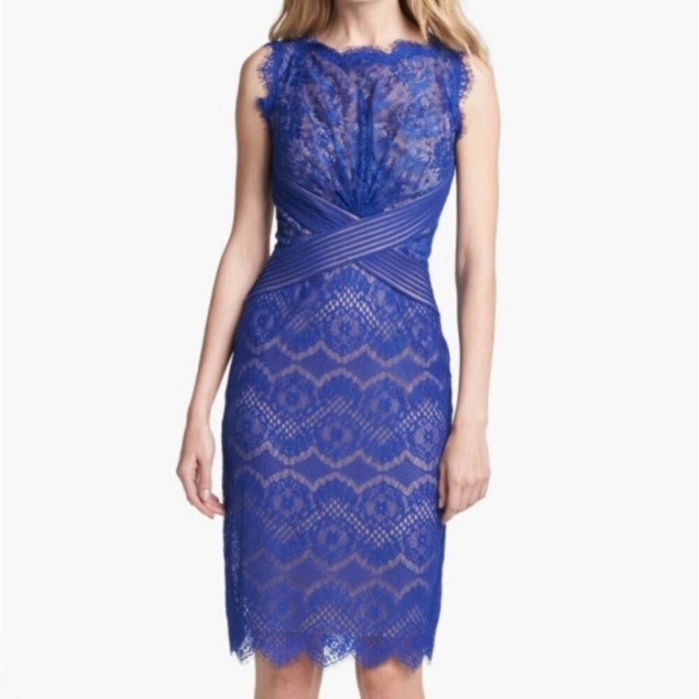 Tadashi Shoji Royal Blue Lace Mini Dress